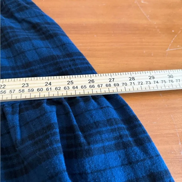 Natural Life Rebecca Midi Flannel Dress S Plaid Country Western Tiered Boho Soft - Picture 11 of 12